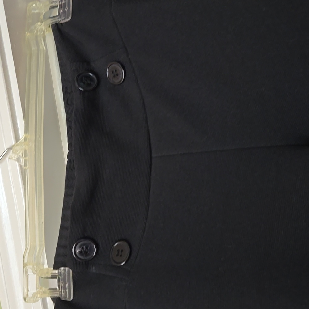 Jason Maxwell Black Button-trimmed Pants, M